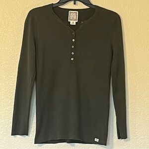 Ralph Lauren Polo Jeans Women's M Vintage Olive Green Long Sleeve Sweater